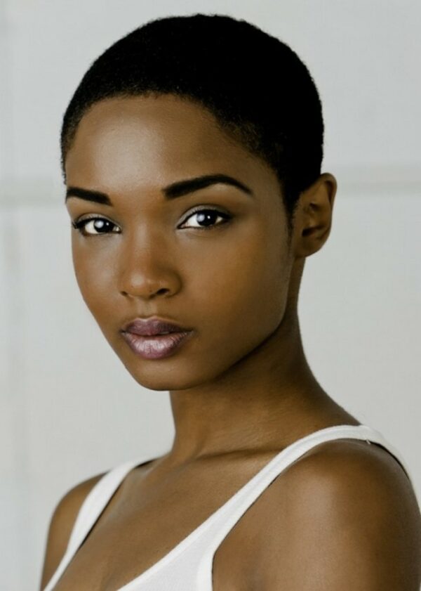 Women Makeup Black Skin Short Hair Trend Face Makeup