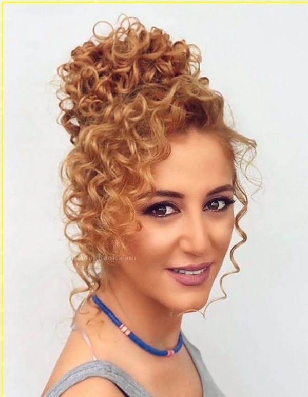 High Updo Hairstyle For Short Curly Hair Shelookbook Is A Women’s Platform