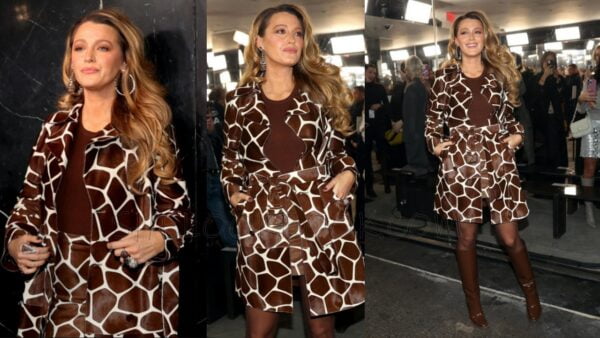 Blake Lively Animal Prints Dress At Michael Kors