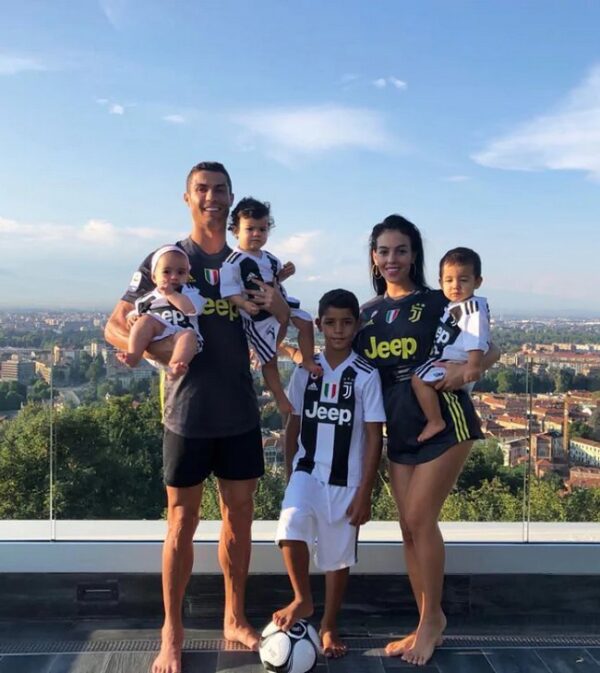 Cristiano Ronaldo With His Bride And Children