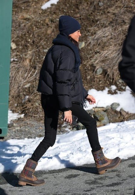 Meghan Markle Hermes Puffer Jacket, La Ligne Jeans, Cashmere Hat