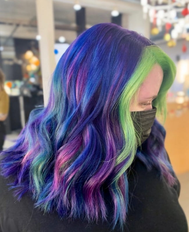 Rainbow Colorful Hair Making Hair Corn