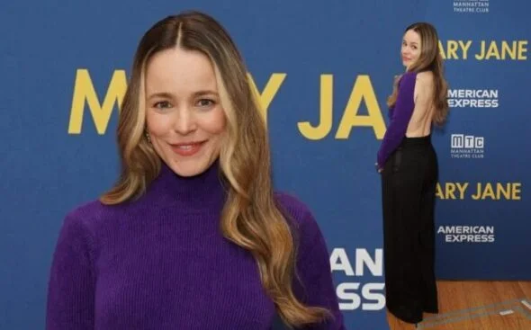 Rachel McAdams Plunging Backless Outfit