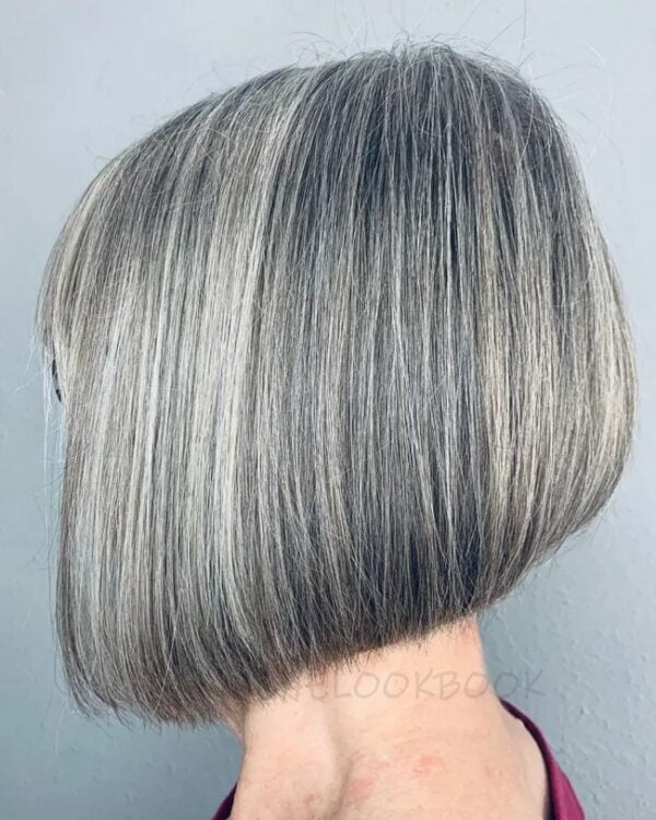 Short Cut Woman 50 Years Old Pixie Square Gray Hair Highlights Trendy Spring Shelookbook Is A Women’s Platform