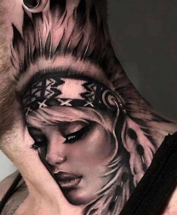 Native-American-Woman-Tattooed-On-Mans-Neck-3774932-4043324