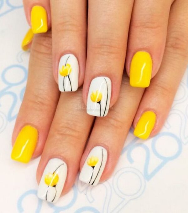 Yellow-Tulips-3D-Flowers-Nail-Art-8334981-8853985