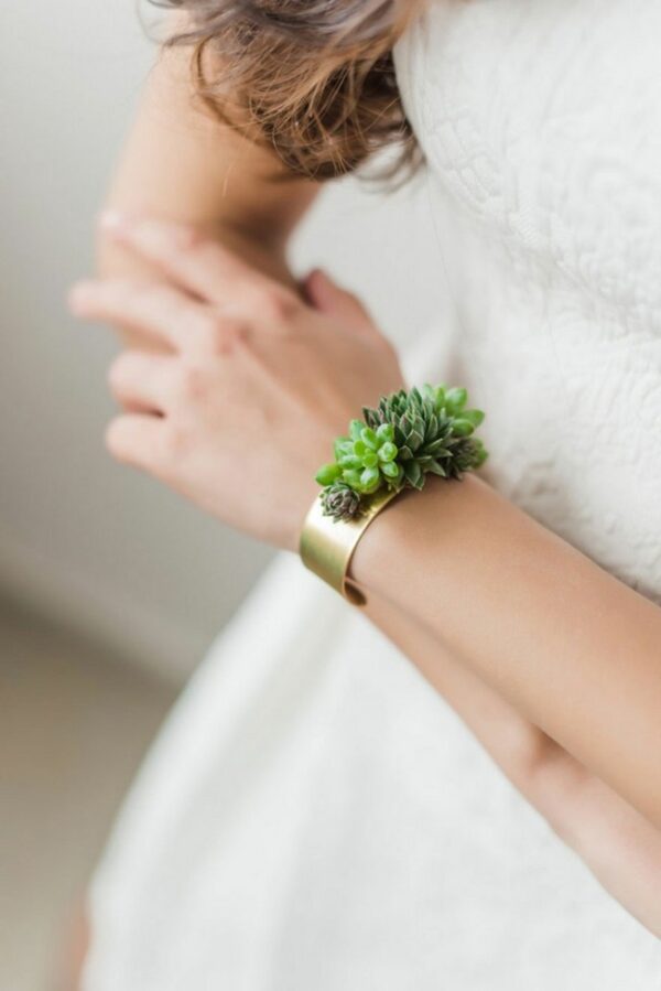 Modern Trendy Plant Bracelet Succulent Plant