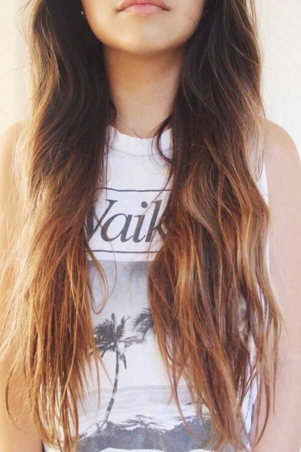 Natural Hair Ombre Hair Long-Hair