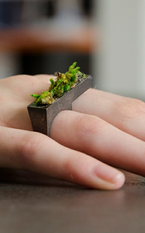 Trendy Plant Ring Modern Jewelry