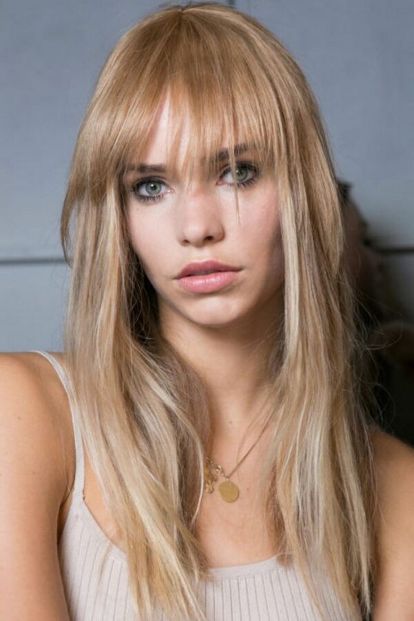 Woman Long Blonde Hair Natural Coloring Idea Season