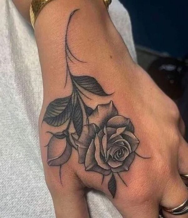 A Rose Tattoo With Thorns