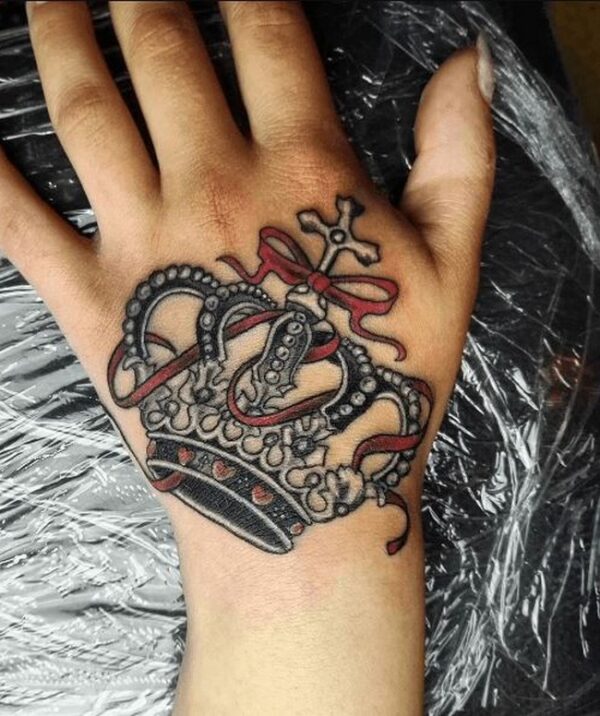 An Imposing Crown Tattoo