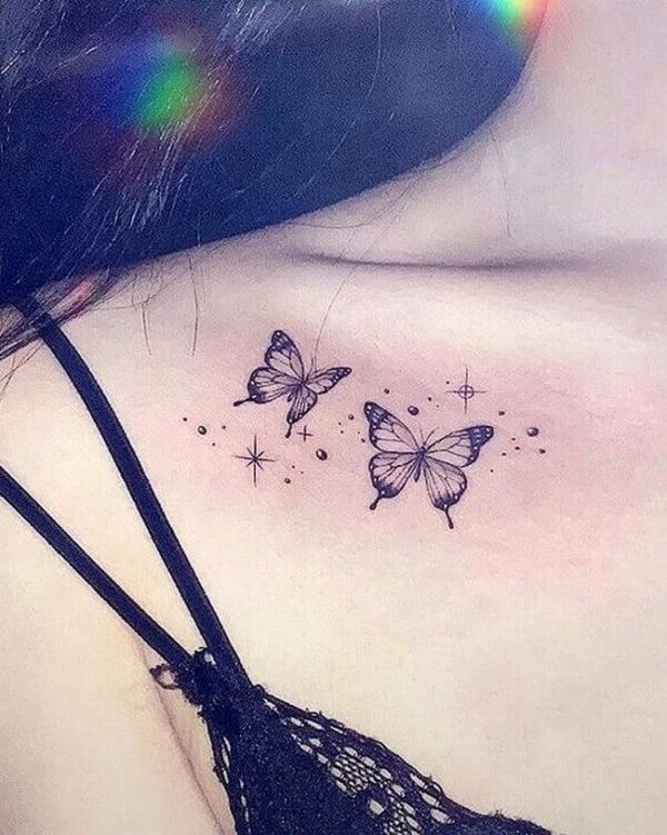 Butterflies &Amp; Stars Tattoo