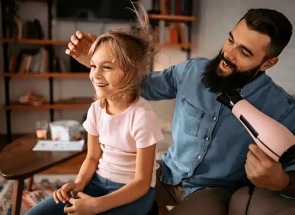 Child Girl Getting Her Hair Cut