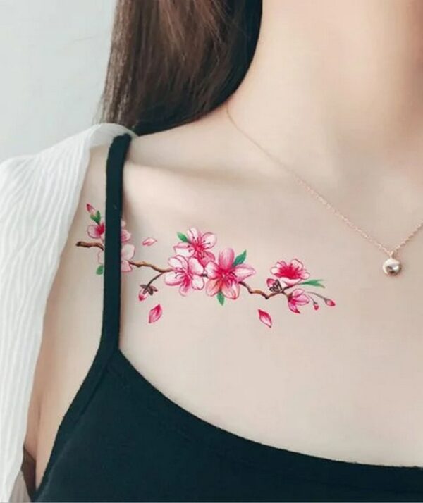 Colorful Cherry Blossoms Tattoo