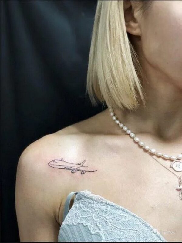 Discreet Plane Tattoo