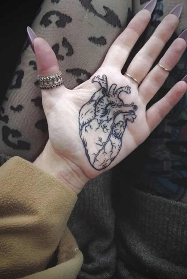 Heart Tattoo On Hand