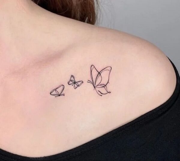 Minimalist Butterflies Tattoo