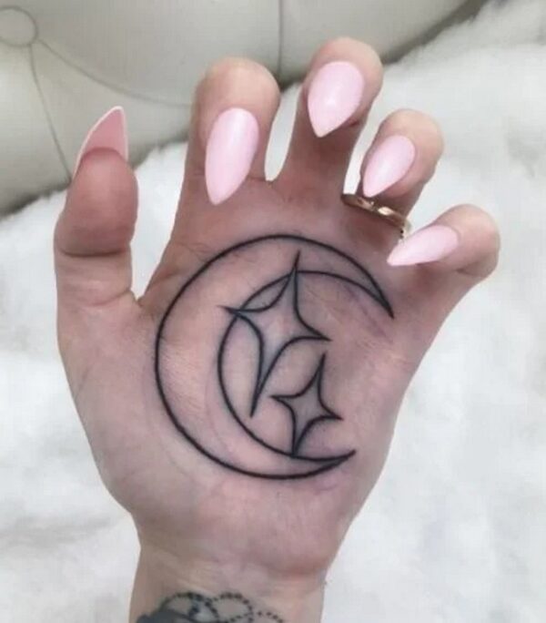 Moon And Stars Tattoo