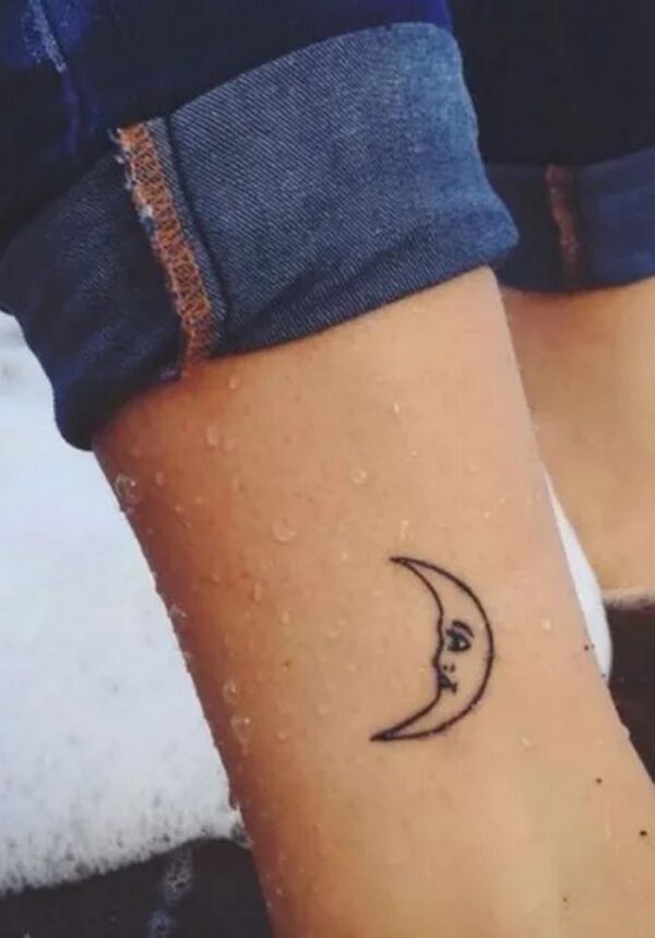 Moon Ankle Tattoo