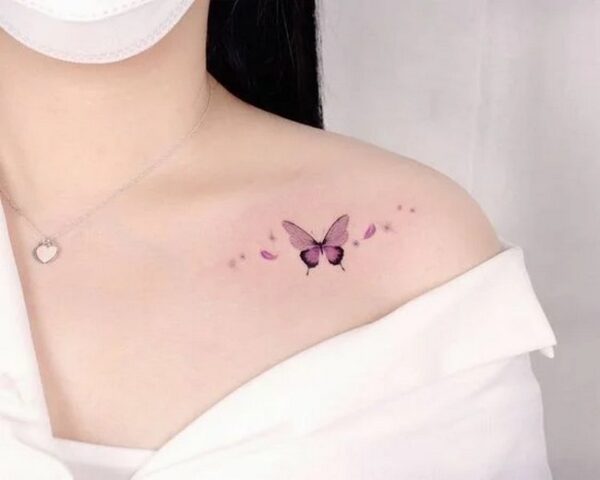 Purple Butterfly Tattoo