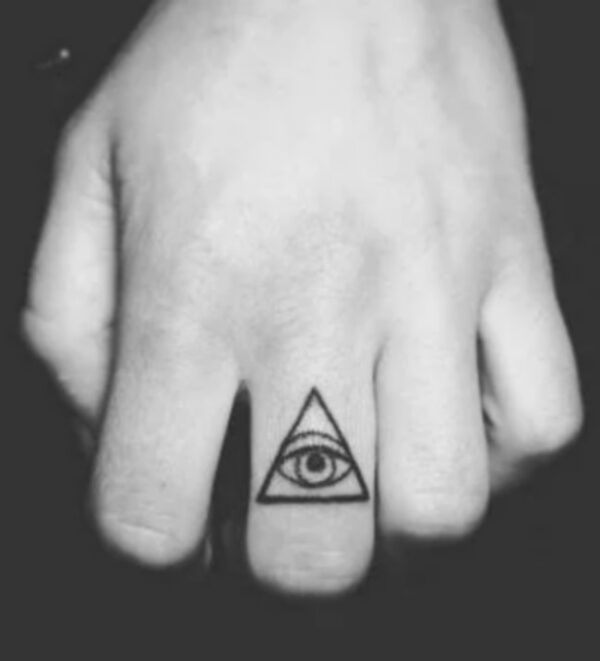 Triangle And Eye Tattoo