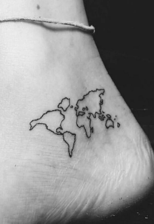 World Map Tattoo