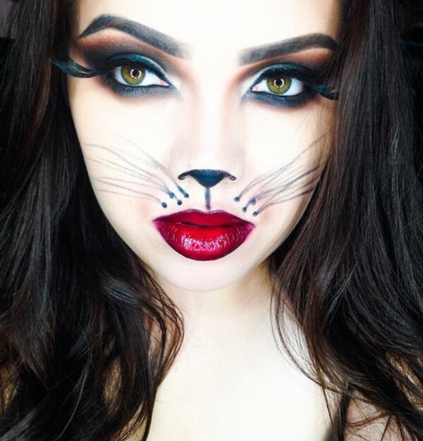 Cat Makeup Halloween Eyes Lipstick