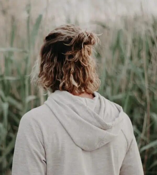 Curly Haircut For Men'S Bun