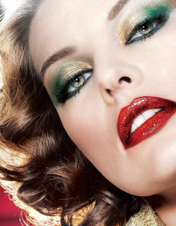 Evening Makeup Blue Green Eyes Retro Vintage Red Lipstick Gloss Sephora Makeup Artist