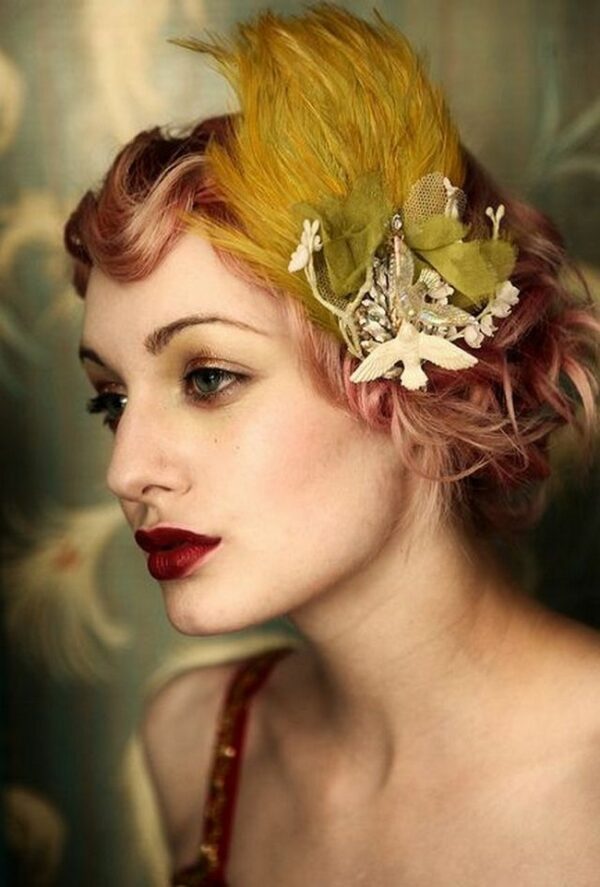 Retro Makeup For Green Eyes Hairstyle-Colored Hair Maybe New York Lipstick