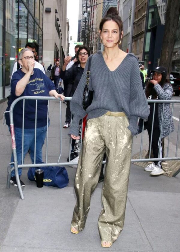 Katie Holmes Metallic Pants