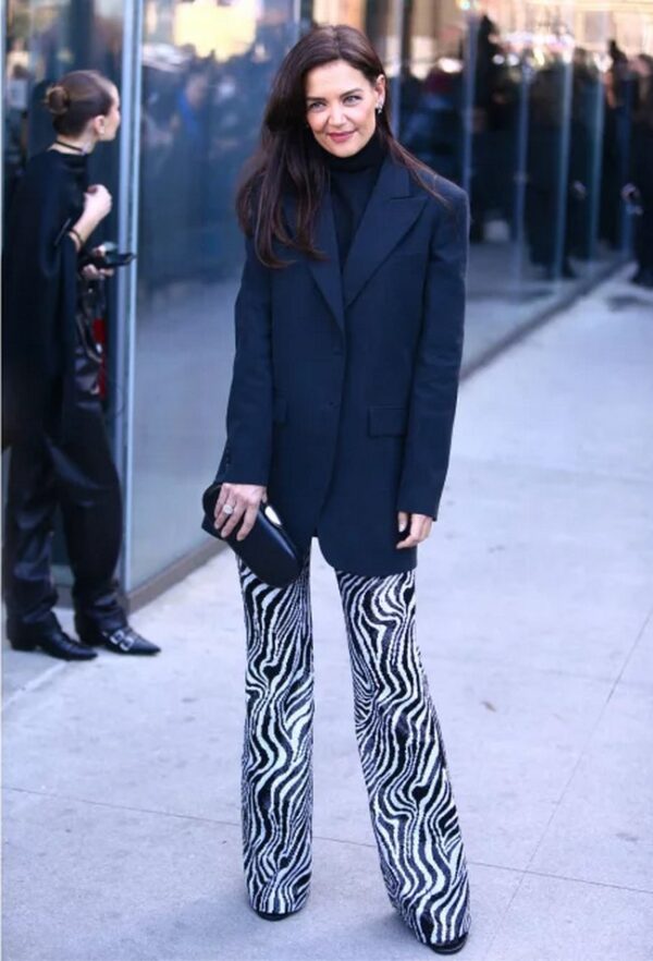 Katie Holmes In Zebra Pants