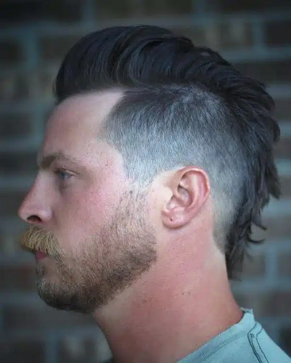 A Man With A Viking Mohawk Haircut