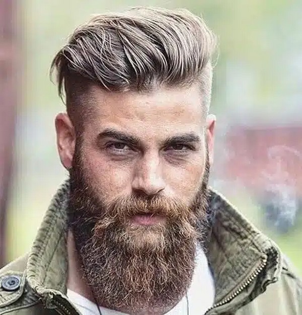 A Man With A Viking Undercut Haircut