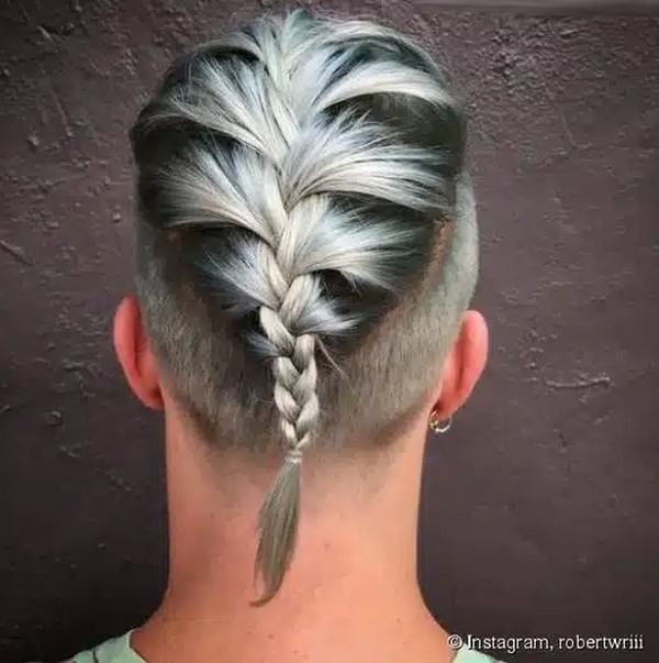 A Man With A Braided Viking Haircut