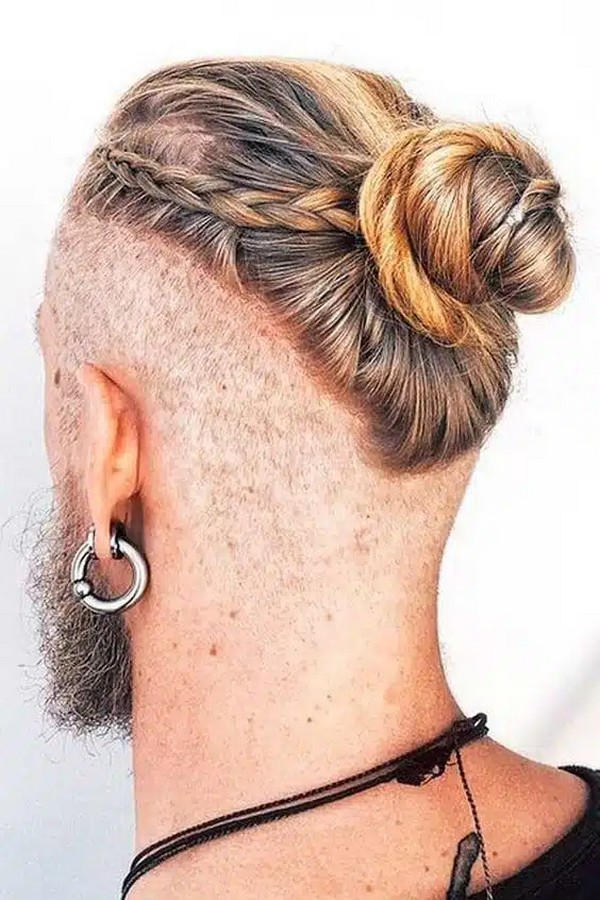 Viking Men'S Haircut With A Braided Braid